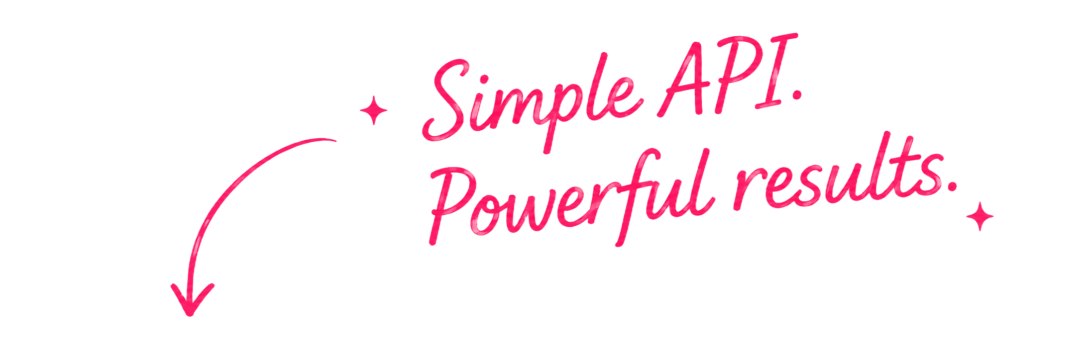 Simple API. Powerful results.